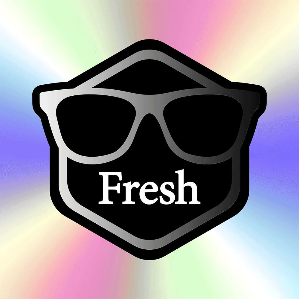 The Fresh Badge - HOLOGRAPHIC animated animation badge design badge logo gif graphic design holographic illustration illustrator logo motion graphics photoshop gif
