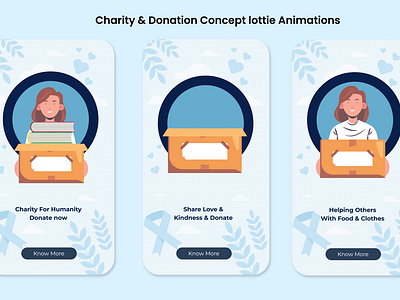 Charity & Donation App Vector Lottie Animation Concept animation books charity books donation animation books donation svg charity charity support design donation donation animations donation box donation illustrations hearts helping hand illustration lottie animation love motion graphics sharing support ux