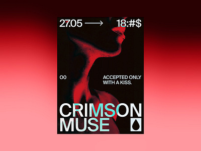 CRIMSON MUSE / BANNER banner big typo branding color crimson design graphic design illustration red swiss swiss style typography