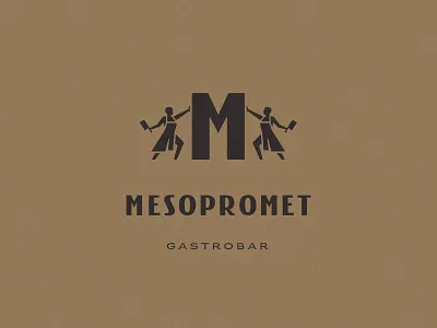 Mesopromet bar branding graphic design illustration logo restaurant stakehouse