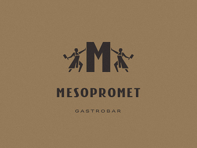 Mesopromet bar branding graphic design illustration logo restaurant stakehouse