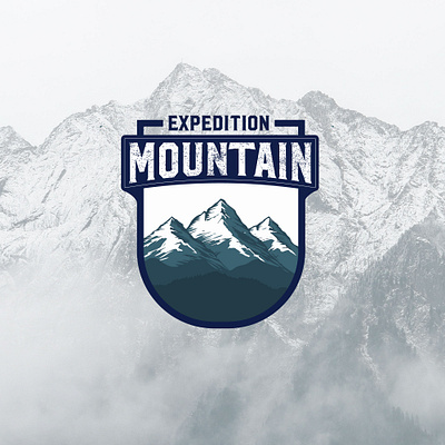Mountain Expedition Logo branding expedition graphic design hills illustration logo mascot logo mountain tracking typography vector