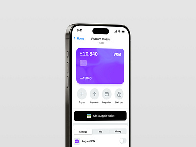 ORION BANK / CARD apple bank banking card design interface mobile mockup purple ui ux