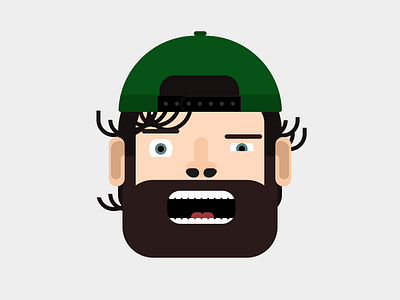 Only Frames - #Figbruary2024 avatar beard branding character expression face figma flat green hair hat illustration logo mark portrait selfie