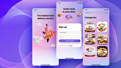 Food App app delivery design figma food mobile ui