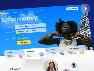 Symplifi - Country Change Animation animation app branding business case study corporate website dark theme data finance management fintech landing page marketing minimalism mobile startup typography ui user interface ux web design