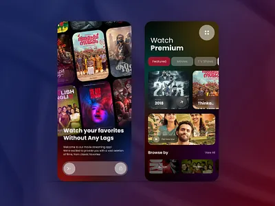 Malayalam Ott platform App movie movieapp ott rashfolio uiux