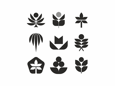 Plants branding design flat graphic design icon illustration logo minimal plants ui vector