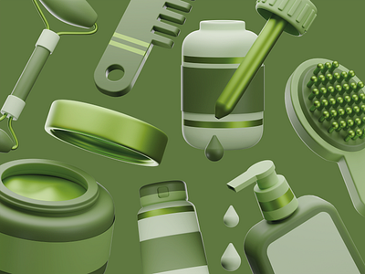 Skincare | 3D Icons Set 3d 3dart 3dillustration 3dmodeling blender branding design illustration logo ui