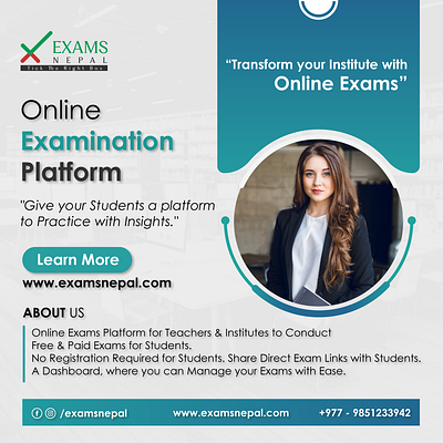 Online examination platform examsnepal examsnepal graphics design nepal online examination platform social media post