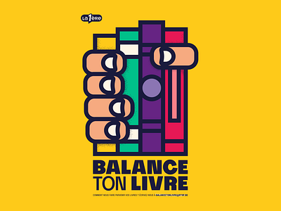 RTBF-La Première - Balance ton livre balancetonlivre belgium books flat graphic design graphicdesign illustration lapremière minimal poster poster design posters print rtbf