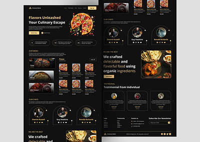 Restaurant Website Template Design figma landing page restaurant restaurant branding restaurant menu restaurant website restaurant website design ui design ui ux website design