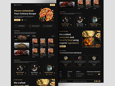 Restaurant Website Template Design figma landing page restaurant restaurant branding restaurant menu restaurant website restaurant website design ui design ui ux website design