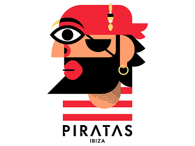Piratas Ibiza branding geometric graphicdesign ibiza illustration logo minimal print vectorart