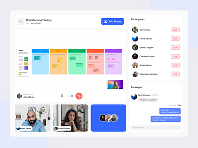 Video Conference Desktop Platform design desktop figma platform podcast ui uiux user interface