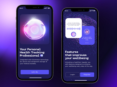 AI Health Dianosis 3d ai application artificial inteligence biometrics branding care crypto data design graphic design health illustration medical mobile rewards splash screens ui uiux design web3