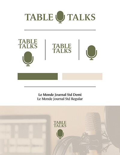 Table Talks Podcast Brand Guide brand guide branding design graphic design illustration logo