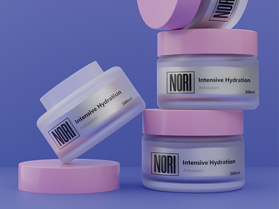 Nori Beauty | Packshot 3d 3dart 3dillustration 3dmodeling blender branding design illustration logo ui