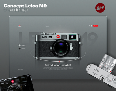 UI/UX Design Concept Leica M9 branding concept design design graphic design leica logo typography ui ux web web design