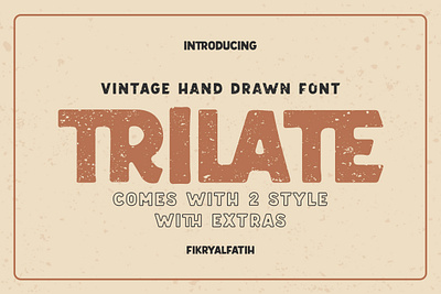 Trilate - Handdrawn Font + EXTRAS