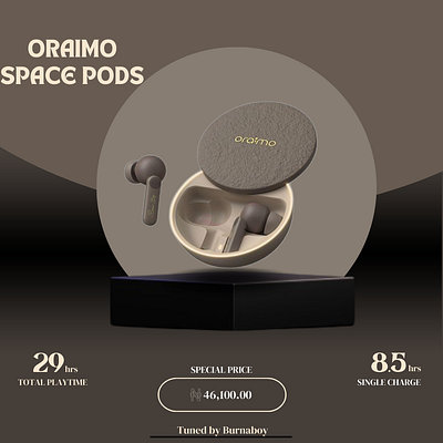 ORAIMO SPACE PODS advert electronics graphic design visual identity