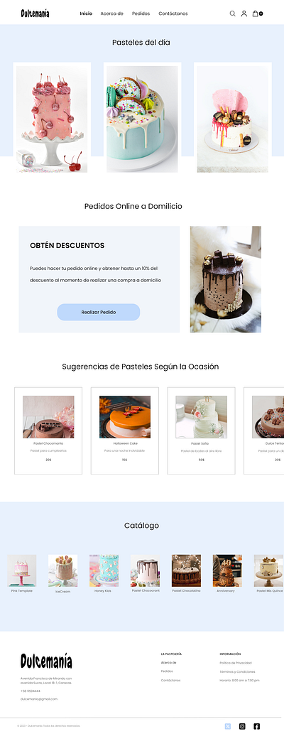 Diseño web responsivo para pastelería online uidesign uxdesign webdesign