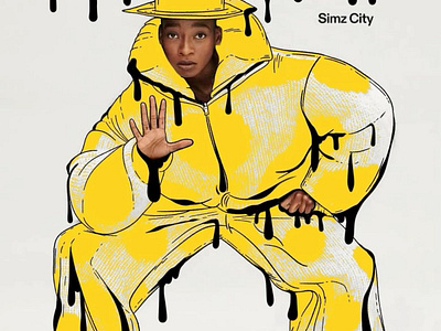 Simz x Dazed Magazine | Nomehas art cover dazed design diseño dripping fashion illustration magazine nomehas simz yellow