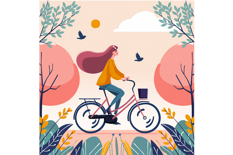 Vector Hello March Spring Background by Fenny Apriliani on Dribbble