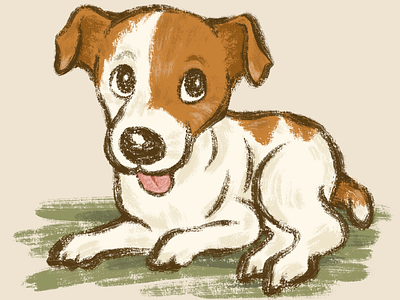 Jack Russell Terrier animal character dog illustration pet puppy