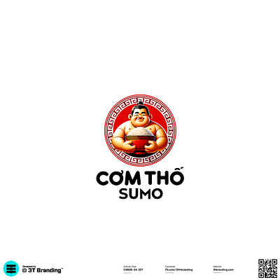 CƠM THỐ SUMO 3t branding badiing branding cơm thố sumo design graphic graphic design illustration logo logo design truong thanh thang ui vector