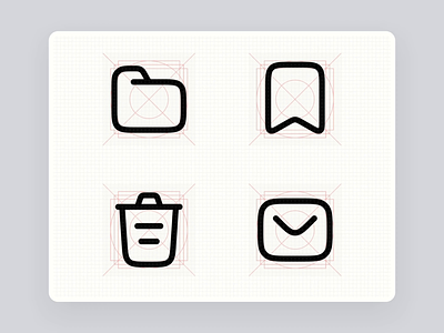 Drawing essential icons in Figma 💫 bookmark delete drawing favourite figma figma plugin file folder icon icon design icon drawing iconography icons mail