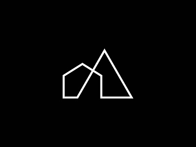 House and Mountain abstract logo awesome logo hill house logo design logo inspiration mountain professional logo simple logo