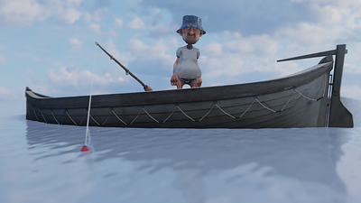 Fishing 3d animation