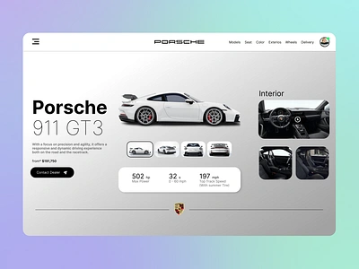 Porsche 911 GT3 UI Design cars porsche porsche911 ui uiux