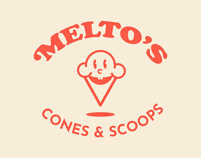 Melto's Icecream Logo branding cartoon icecream kids logo logo design retro retro logo rubber hose vintage vintage logo