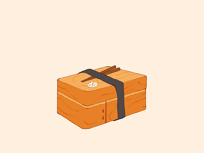 Bento box 2d animation animation bento bento box design food food animation graphic design illustration japanese motion motion design motion graphics procreate sushi