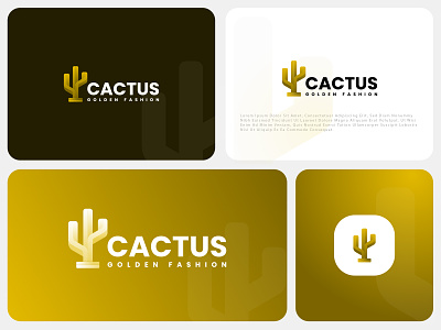 Cactus golden fashion. branding c logo cactus cactus goldern logo cactus logo cactus logo design golden logo graphic design illustration logo logo design modern modern logo vector