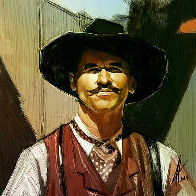 I'm your Huckleberry doc holiday illustration tombstone val kilmer