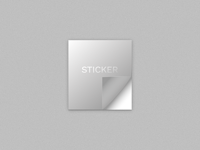 Sticker realistic peeling effect graphic design