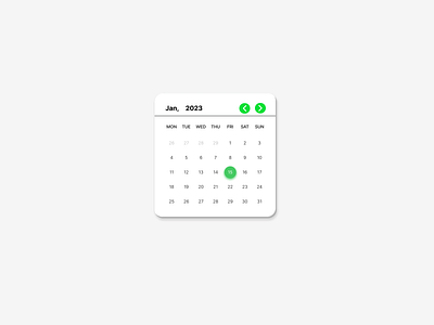 Calendar UI figma ui ux