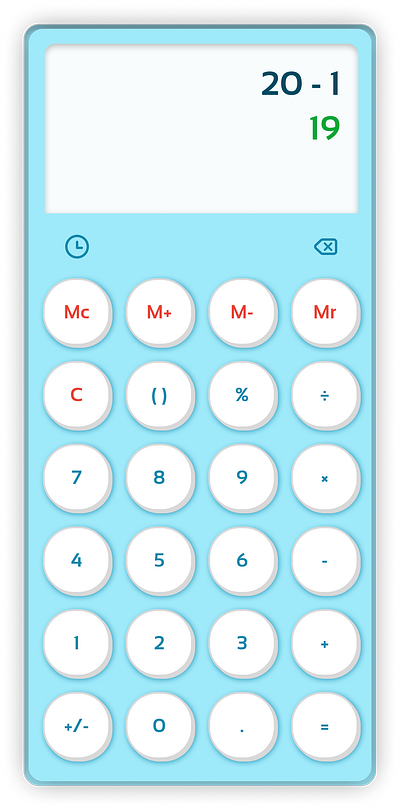 Daily UI Challenge #13 - A Calculator daily ui challenge design graphic design skeuomorphic ui ux ux design
