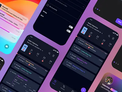 📆 Personalised Calendar with AI- Feature Design🎨 ai animation app design branding calendar dark app dark design feature design gradients logo design management mobile design motion graphics schedule technology travel app ux design