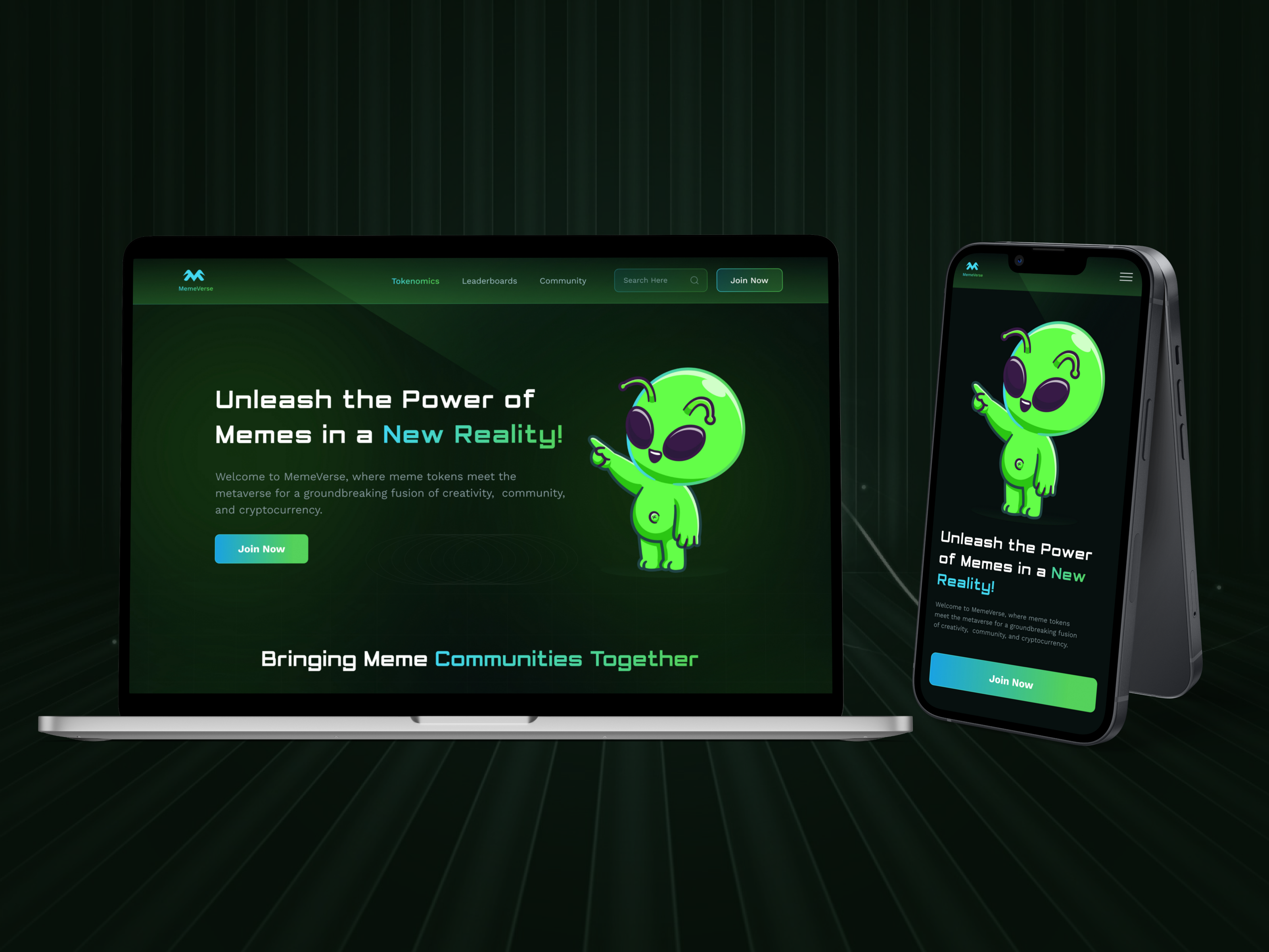 Meme Landing Page Design landing page design meme design meme landing page meme website ui ux