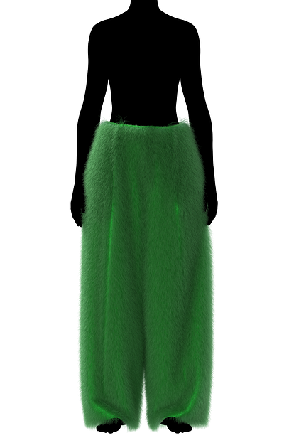 Green Fur Pants 3d clo3d design