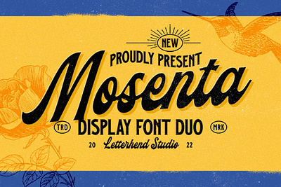 Mosenta - Display Font Duo baseball font bold script bold siganture font classic font classy font display font font duo ligature font logo font mosenta display font duo script font signature font swash font vintage font