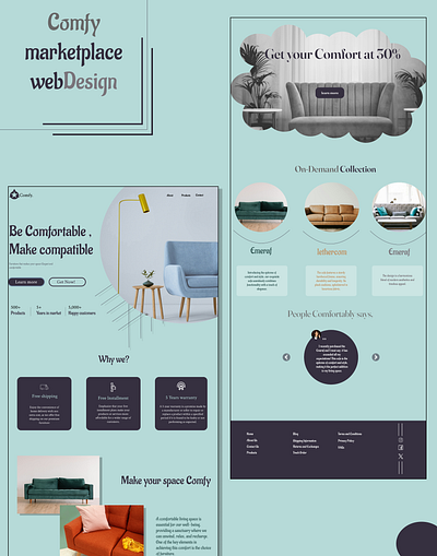 Comfy "a sofa brand" ui webdesign webflow