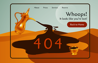 404 Error page - Daily UI #008 color theory illustration ui