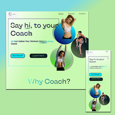 Coach, a AI Trainer Webdesign ui webdesign webflow design