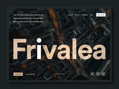 Financial Boutique Landing Page advisory app clear contrast dark finance fintech landingpage minimalist product design simple ui ux web webdesign