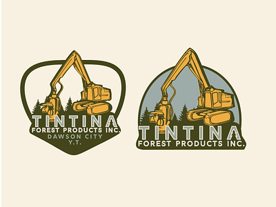 Tintina Forest Products badge branding graphic design illustration logo vector